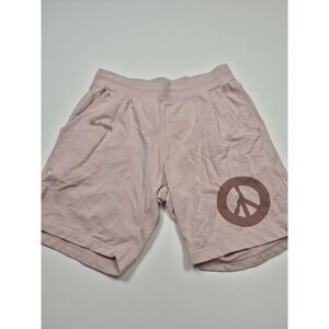 Madhappy Shorts Medium Pink Sweat 8" Inseam Elastic Waist Peace Logo Casual